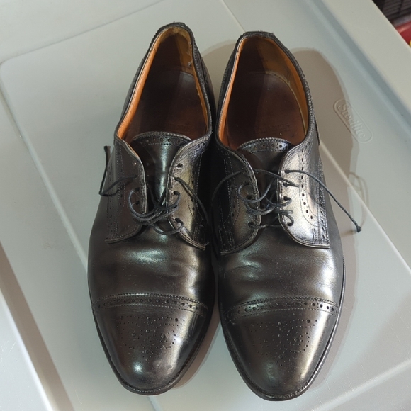 Allen Edmonds Black Sanford Loafers Mens Size 14. Black Leather Oxford Shoes.